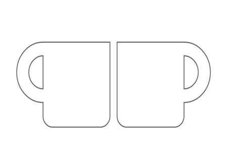 Coffee cup vector icon,Silhouette cup with a hot drink.のイラスト素材