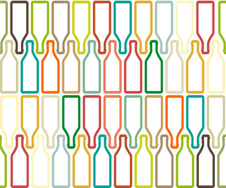 Bottle silhouette, pattern with wine bottles vector.の写真素材