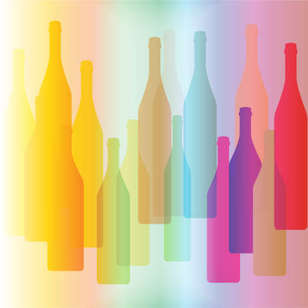 Colorful bottle on backgroundAlcoholic Bar menu background.Bottles silhouette .Vector background bottle.Template for menu cardの写真素材
