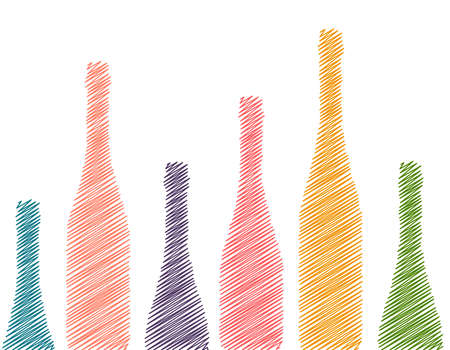 Background with wine bottles.の写真素材