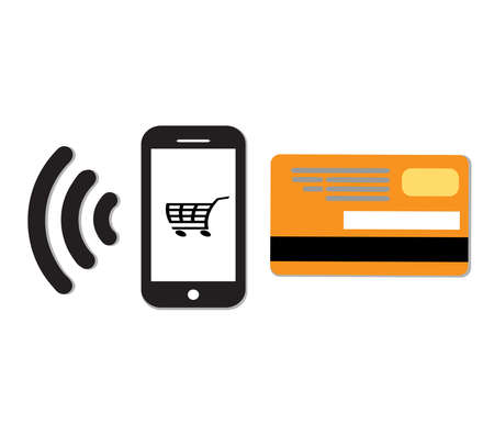 Contactless credit card vector.Wifi  Mobile Pay.Symbol card sign icon. Virtual money.Online shopping.の写真素材