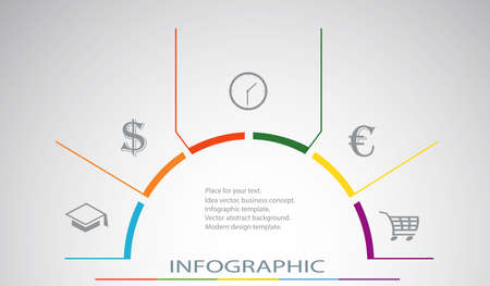 Business infographics template for presentation.Plan concept idea.Composition modern Design.Vector report template and icons.Flyer design Layout template.Idea concept illustration.の写真素材