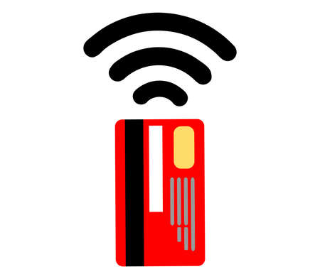 Internet shopping.Contactless credit card vector.Wifi  Mobile Pay.Symbol card sign icon. Virtual money.Online shopping.
の写真素材