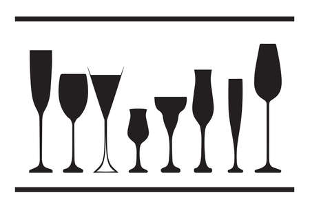 Bottle of alcohol.Glasses alcohol background.Design for Party.Alcoholic Bottles vector.Wine background.Cocktail Party.Wine List Design.Template for Menu Card.Suitable for Poster.Card with Glasses.の写真素材