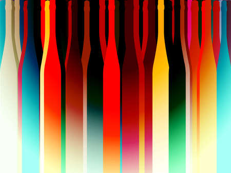Wine bottle and glass.Cocktail Party.Glasses alcohol background.Bar Menu vector.Design for Party.の写真素材