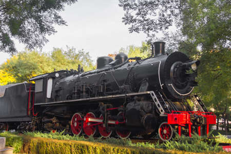 Train in Linglong Park, Beijingのeditorial素材