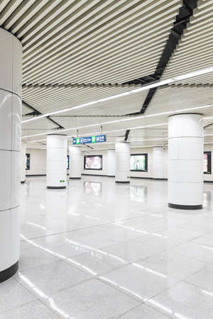 Underground passage of Beijing Metro Stationのeditorial素材