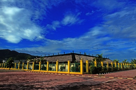 A side of the Presidential Palace in Dili, East Timor, East Timorのeditorial素材