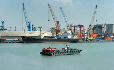 Container terminal Jamrud at Surabaya, East Java, Indonesiaのeditorial素材