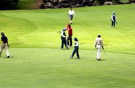 Playing golf in tamandayu Pasuruan Indonesiaのeditorial素材