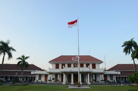 Grahadi state building in Jl Pemuda Surabaya, East Java, Indonesiaのeditorial素材