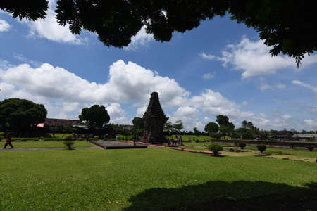 Blitar, Indonesia - November 26, 2016: The atmosphere of the Kadiri royal heritage is the Penataran...