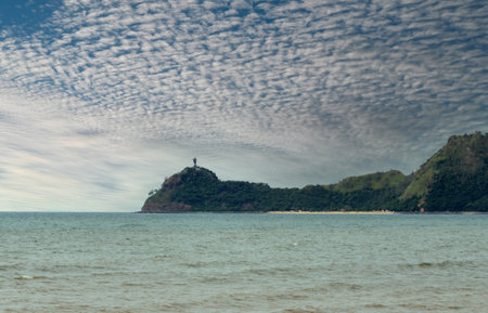 Lighthouse on the island of Koh Phangan in Thailand. Landscapeの写真素材