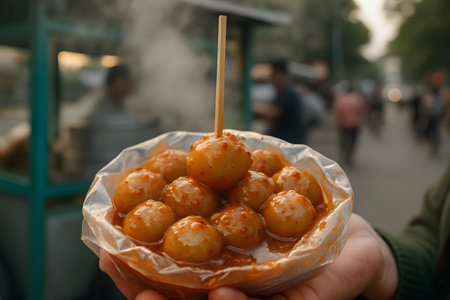 Cilok, traditional authentic street food from Indonesiaの素材