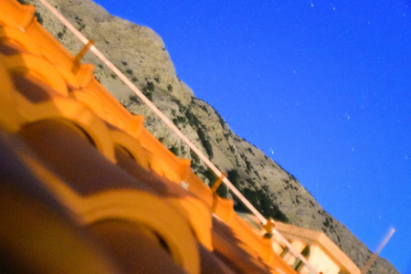 beautiful night sky in Croatian nature. Night, black sky in nature.の写真素材