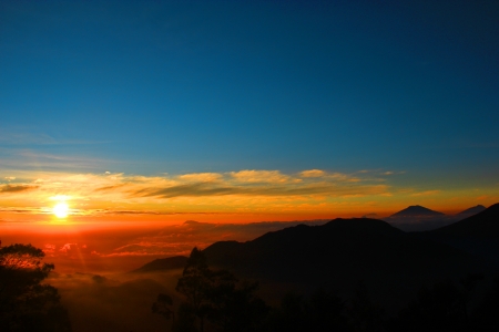 Sunrise at Diengの写真素材