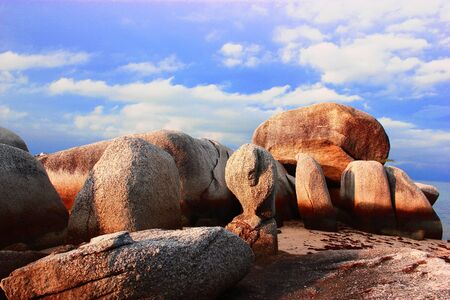 Rocks at Kepayang Islandの写真素材