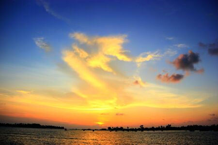 sunset of Karimun Jawaの写真素材