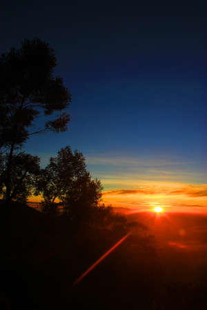 Sunrise at Diengの写真素材