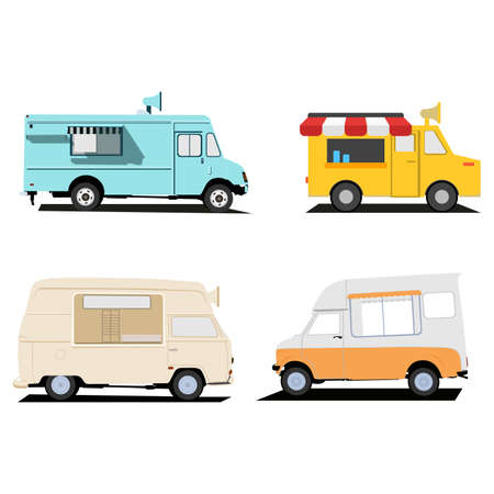 Food truck illustration  designsのイラスト素材