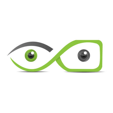 eye glasses vector volor design illustration. Abstract eye galsses logoのイラスト素材