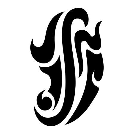 Abstract tribal vector design . black tribal vector isolated on white background. Tribal tattoo creative vector designのイラスト素材
