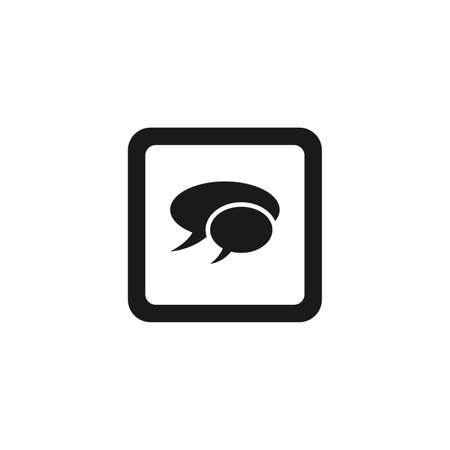 Chat button vector icon on white background. Chat button icon sign for logo, website, app, ui. Chat flat vector icon illustrationのイラスト素材