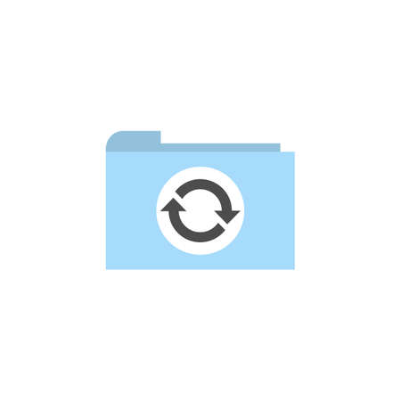 Flat folder synchronization icon vectorのイラスト素材