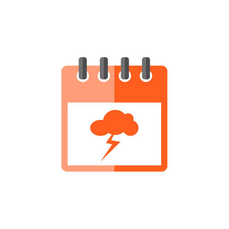 Storm climate calendar icon vector designのイラスト素材