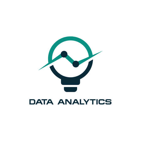 Bulb with charts, graphs. Business idea, modern thinking, statistical data processing conceptのイラスト素材