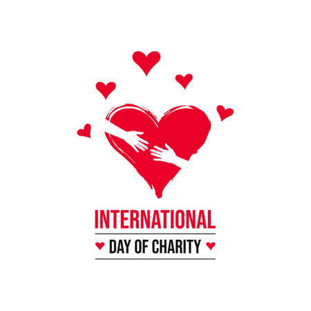 International donations on the international day of charity vector banner and poster imageのイラスト素材