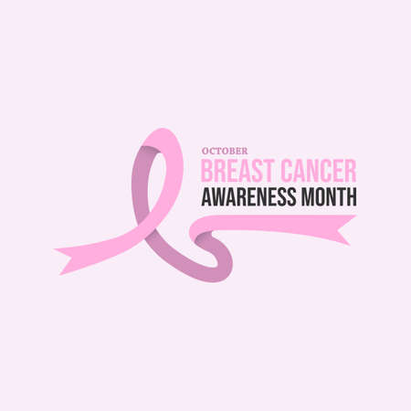 Breast cancer banner october awareness month vector image. Breast cancer awareness month banner with vector imageのイラスト素材