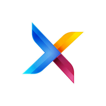 Initial letter X logo design template. Business corporate letter X logo design imageのイラスト素材