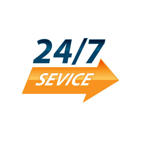 The 24 hours icon. Twenty-four hours open symbol. design image vector illustration