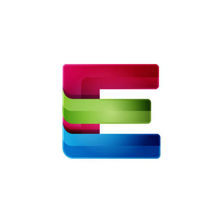 Abstract letter E logo design template Colorful vector imageのイラスト素材