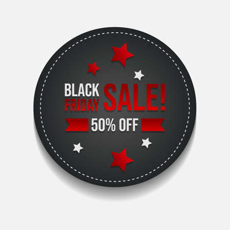 Black Friday Sale banner vector image. Vector design template. Black friday banner. Sale stickers. Discount advertising marketingのイラスト素材