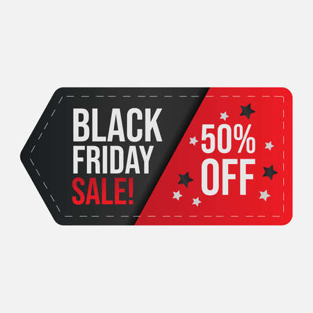 Black Friday Sale banner vector image. Vector design template. Black friday banner. Sale stickers. Discount advertising marketingのイラスト素材