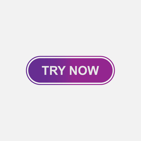 Try now web design button vector. Try now web button icon on white background
