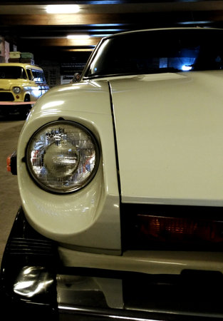 Car front view image. Half car front view image or photo