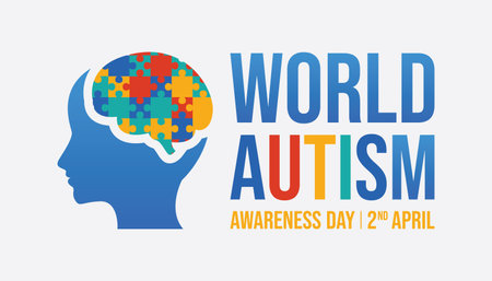 World autism awareness day. World autism awareness day concept vector image