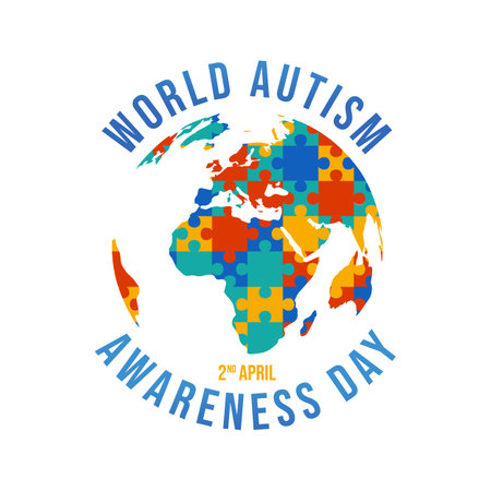 World autism awareness day. World autism awareness day concept vector imageのイラスト素材