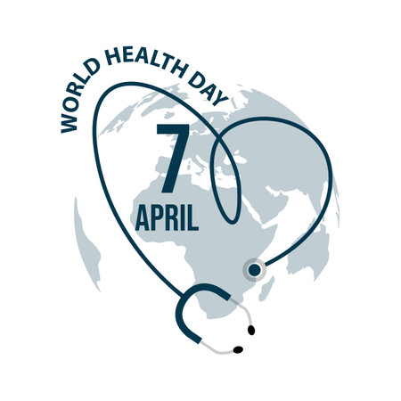 World health day vector image. Medicine And Healthcare Vector Illustration Free Vectorのイラスト素材