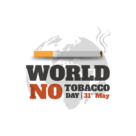 World no tobacco day vector image. Vector illustration, poster or banner for world no tobacco day. Stop tobaccoのイラスト素材