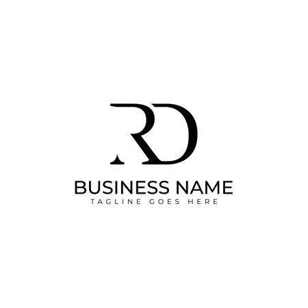 Initial letter rd logo or dr monogram logo design vector. Initial RD DR Monogram Logo Design Vector Template Free Vectorのイラスト素材