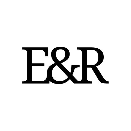 Initial Letter ER Logo - Simple Business Logo for Alphabet E and R - Monogram Vector Logo Template for Business Name Initialsのイラスト素材