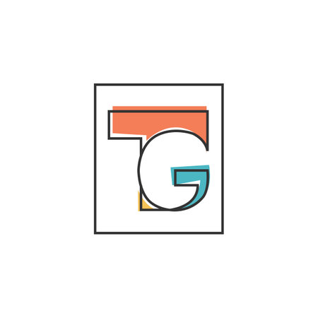 Initial letter TG or GT monogram logo Vector. TG logo design. Initial TG letter logo design with...