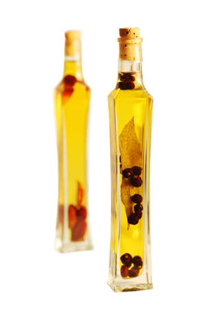 Two olive oil bottlesの写真素材