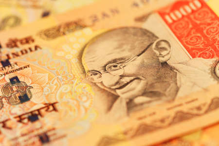 macro of Indan Currencyの写真素材