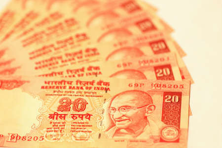 Indian rupee billsの写真素材