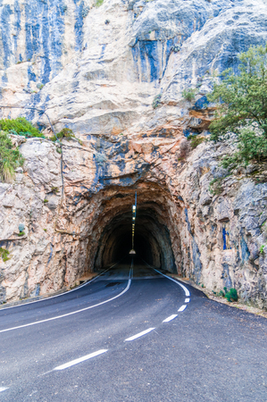 Tunnel entrance on Majorcaの写真素材